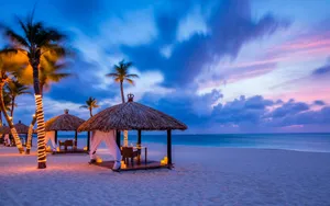 Tropical Beach Resort: Paradise Awaits Wallpaper