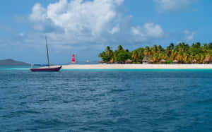 Tropical Beach Sailing St Vincent Grenadines Wallpaper