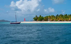 Tropical Beach Sailing St Vincent Grenadines Wallpaper