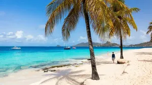 Tropical Beach Saint Vincent And The Grenadines Wallpaper