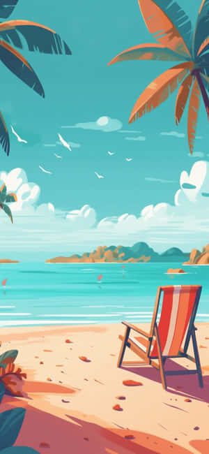 Tropical Beach Serenity Wallpaper