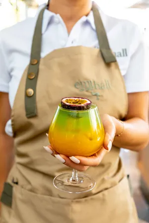 Tropical Cocktail With Passion Fruit Wallpaper