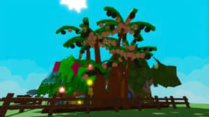 Tropical Garden Paradise Wallpaper