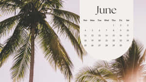 Tropical June Calendar Background Wallpaper