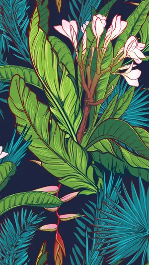 Tropical Jungle Print Design Wallpaper