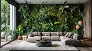 Tropical Living Room Mural Wallpaper Wallpaper