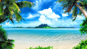 Tropical Paradise Beach Desktop Wallpaper Wallpaper