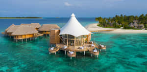 Tropical Paradise In Maldives Island Wallpaper