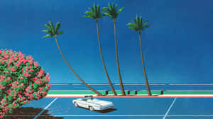 Tropical Retro Artwork Hiroshi Nagai Wallpaper