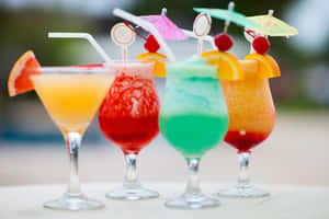 Tropical Slushy Drinks Wallpaper