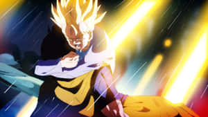 Trunks Of Dragon Ball Z In Action Wallpaper