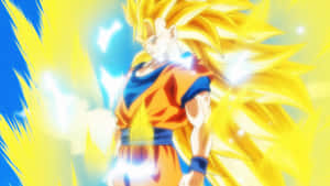 Trunks Of Dragon Ball Z Stands Ready To Face Off Against A Powerful Opponent. Wallpaper