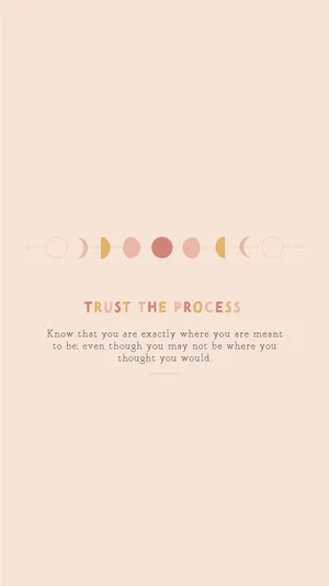 Trust The Process - A Quote With A Pink Background Wallpaper