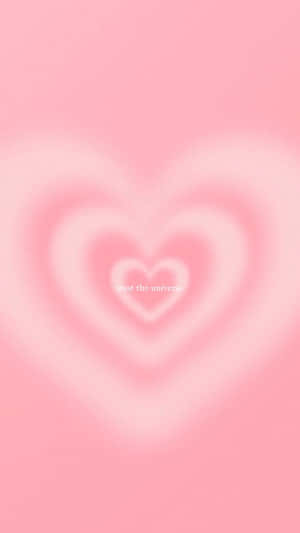 Trust The Universe Pink Heart Background Wallpaper