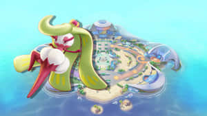 Tsareena Pokemon Aerial Island View Wallpaper