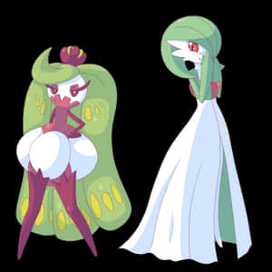 Tsareenaand Gardevoir Pokemon Artwork Wallpaper