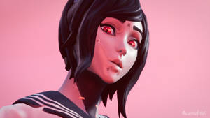 Tsuki Fortnite Innocent Look Wallpaper