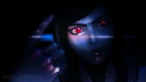 Tsuki Fortnite Red Eyes Wallpaper