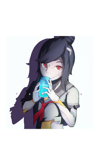 Tsuki Fortnite Sipping Water Wallpaper