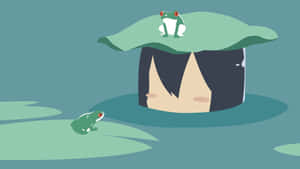 Tsuyu Asui Wearing A Frog Outfit Wallpaper