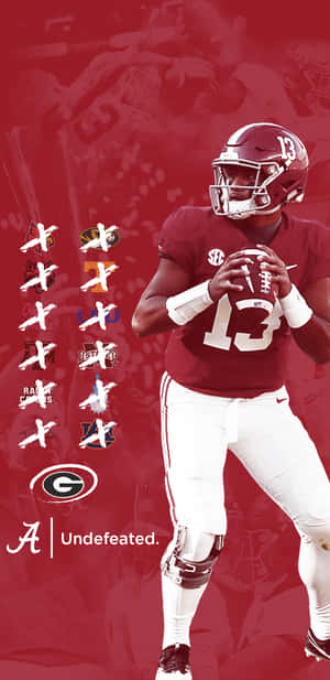 Tua Tagovailoa On Red Wallpaper