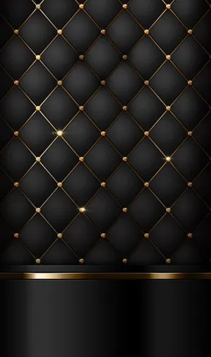Tufted Metallic Gold And Black Pattern Wallpaper