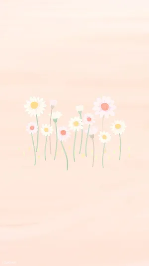 Tulips And White Daisy Iphone Wallpaper