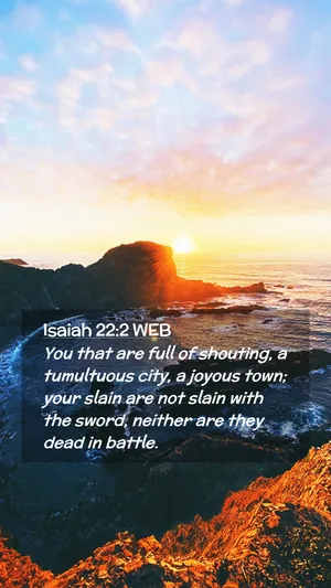 Tumultuous City Bible Saying Wallpaper
