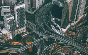 Tumultuous City Highways Wallpaper