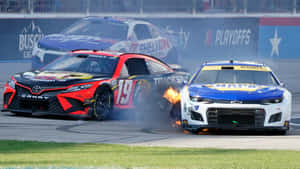 Tumultuous Nascar Cup Crash Wallpaper