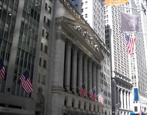 Tumultuous Wall Street Buildings Wallpaper