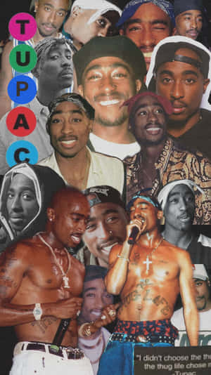 Tupac Shakur Collage Aesthetic Wallpaper