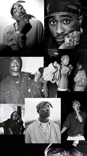 Tupac Shakur Iconic Moments Collage Wallpaper