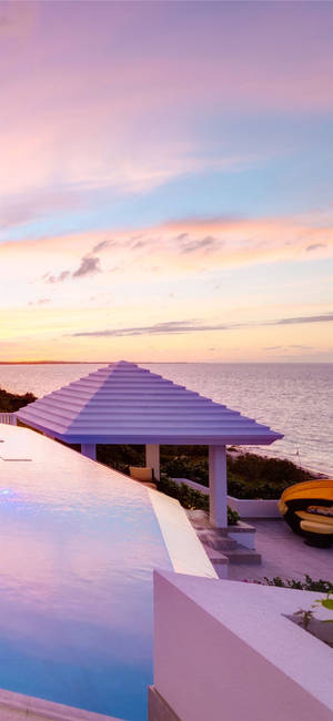 Turks And Caicos Purple Sky Wallpaper