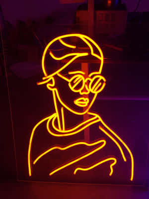 Turn Heads With This Stunning Yellow Neon Light Wallpaper