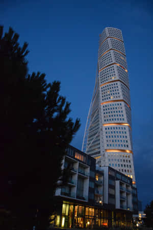 Turning Torso Evening Trees Wallpaper