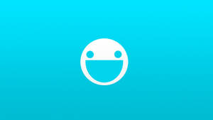 Turquoise Blue Happy Smiley Wallpaper