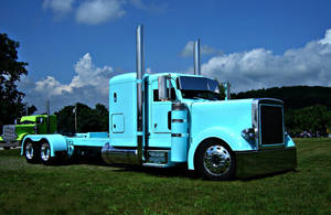 Turquoise Blue Peterbilt Wallpaper