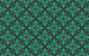 Turquoise Damask Pattern Background Wallpaper