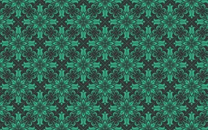 Turquoise Damask Pattern Background Wallpaper