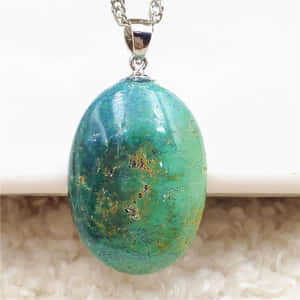 Turquoise Oval Stone Wallpaper