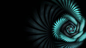 Turquoise Vortex Tunnel Wallpaper