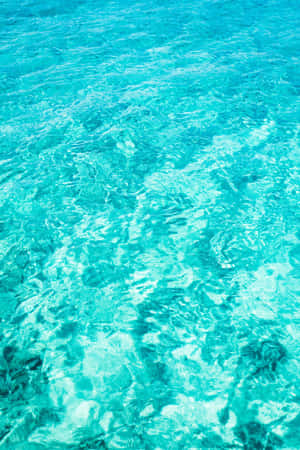 Turquoise Water Ripples Texture Wallpaper