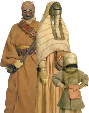 Tusken Raiders In Tatooine's Desolate Desert