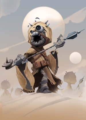 Tusken Raiders Looming In The Tatooine Desert