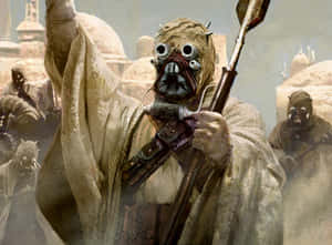 Tusken Raiders Marching Through The Dunes