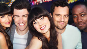 Tv Series New Girl Cast Selfie Wallpaper