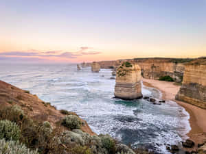 Twelve Apostles In Victoria Australia During Dusk Wallpaper