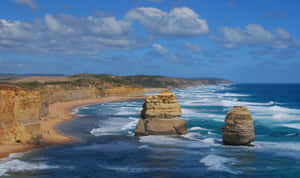 Twelve Apostles In Victoria Australia Panorama Shot Wallpaper