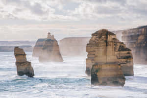 Twelve Apostles Sea Rock In Victoria Australia Wallpaper